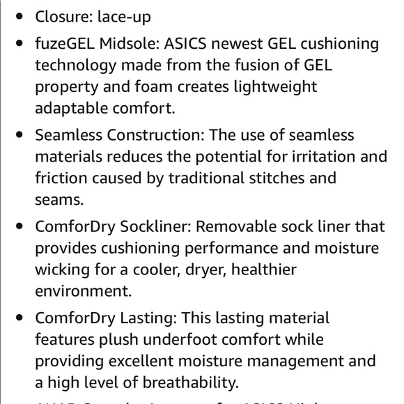 ASICS FuseX Running Shoes - Picture 7 of 8